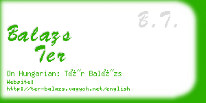 balazs ter business card